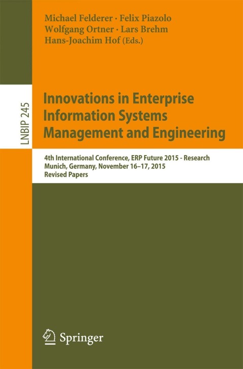 Cover image for book Innovations in Enterprise Information Systems Management and Engineering