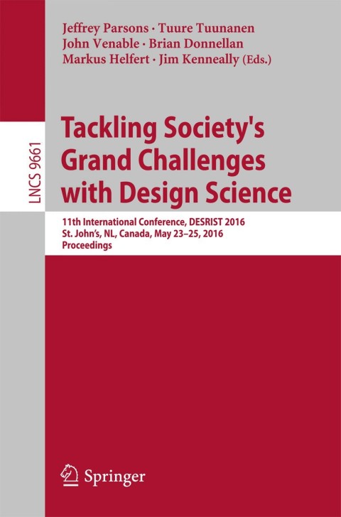 Cover image for book Tackling Society's Grand Challenges with Design Science