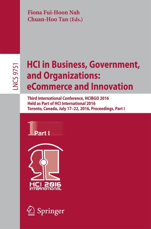Cover image for book HCI in Business, Government, and Organizations: eCommerce and Innovation