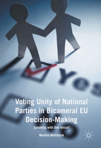 Cover image: Voting Unity of National Parties in Bicameral EU Decision-Making 9783319394640