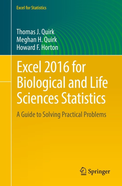 Cover image for book Excel 2016 for Biological and Life Sciences Statistics