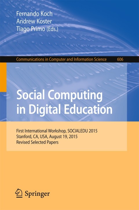 Cover image for book Social Computing in Digital Education