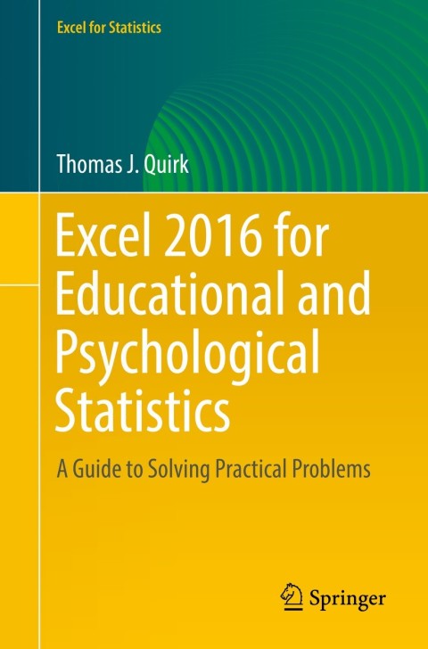 Cover image for book Excel 2016 for Educational and Psychological Statistics
