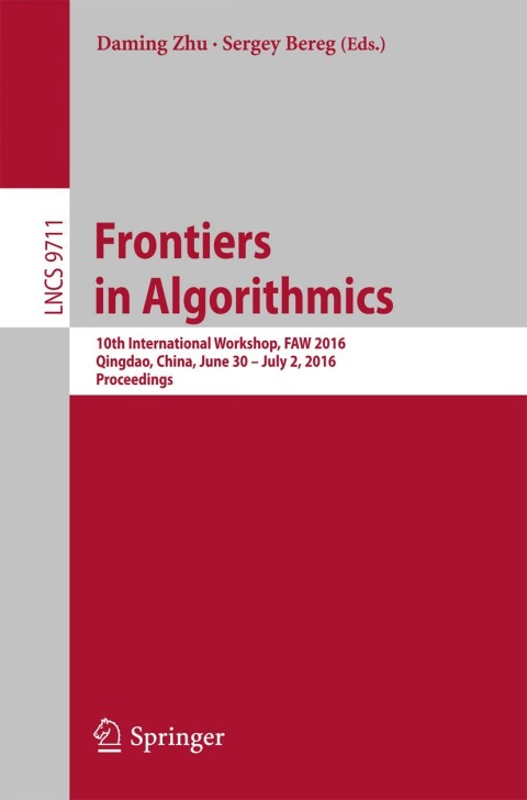 Cover image for book Frontiers in Algorithmics