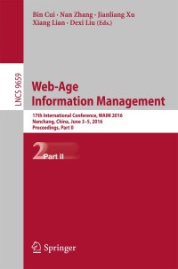 Cover image: Web-Age Information Management 9783319399577
