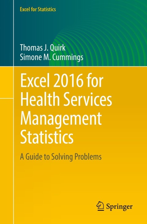 Cover image for book Excel 2016 for Health Services Management Statistics