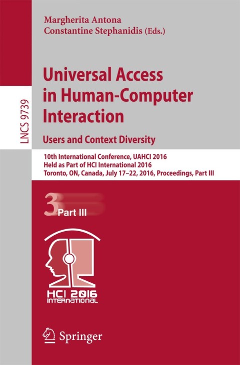 Cover image for book Universal Access in Human-Computer Interaction. Users and Context Diversity