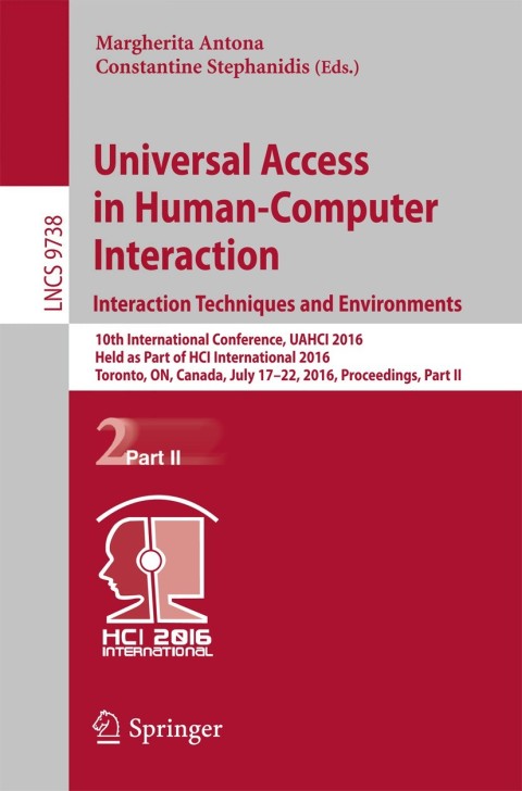 Cover image for book Universal Access in Human-Computer Interaction. Interaction Techniques and Environments