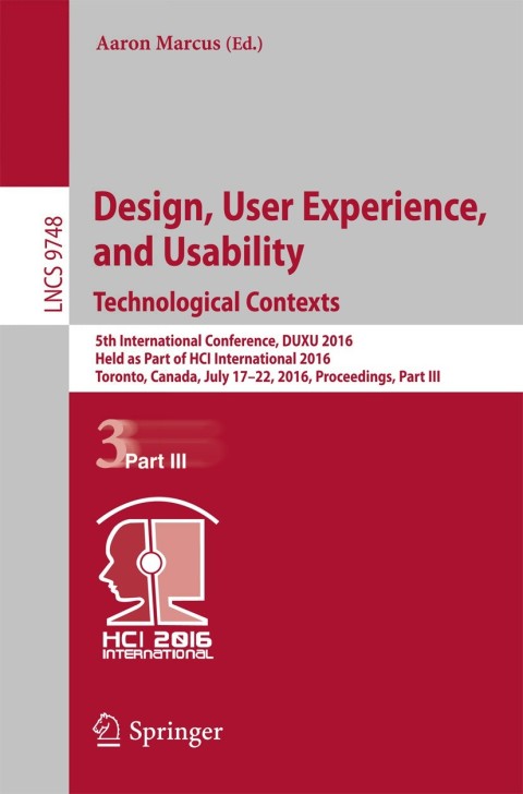 Cover image for book Design, User Experience, and Usability: Technological Contexts