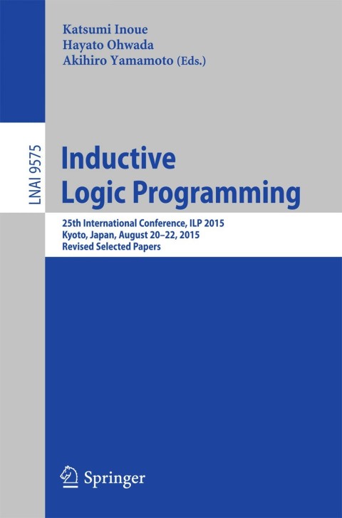 Cover image for book Inductive Logic Programming