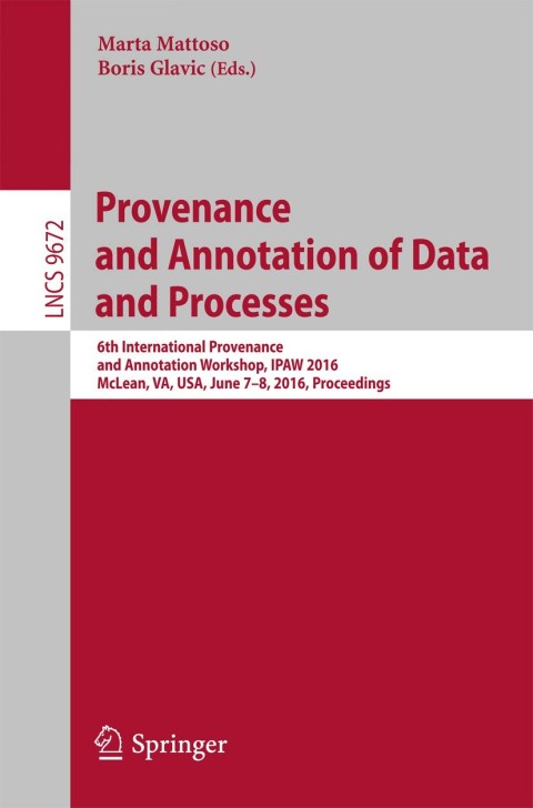 Cover image for book Provenance and Annotation of Data and Processes