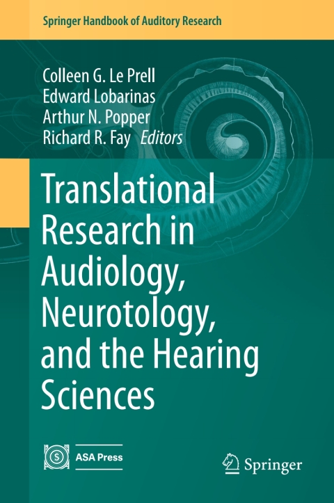 Cover image for book Translational Research in Audiology, Neurotology, and the Hearing Sciences