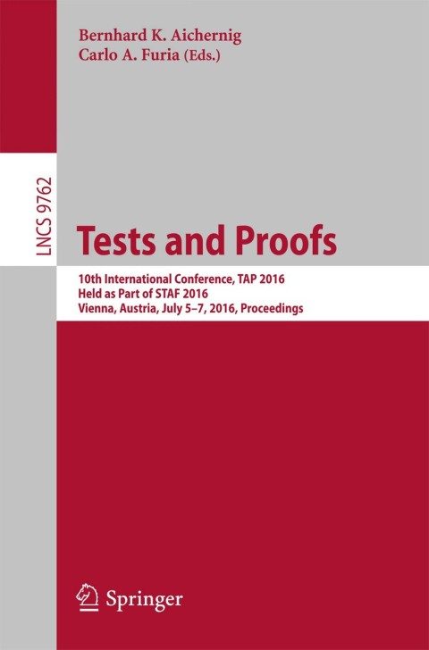 Cover image for book Tests and Proofs