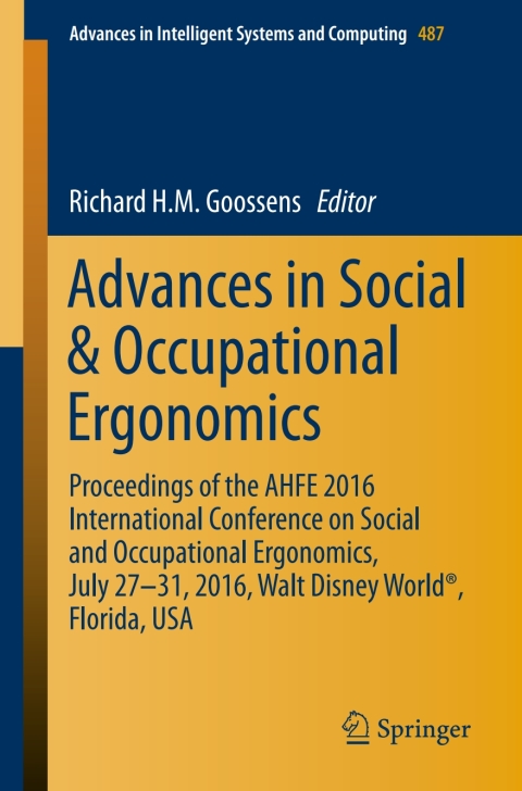 Cover image for book Advances in Social & Occupational Ergonomics
