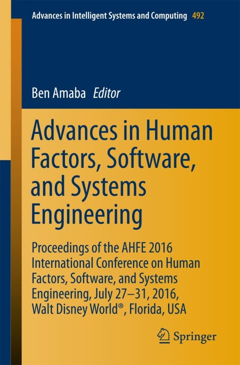 Cover image for book Advances in Human Factors, Software, and Systems Engineering
