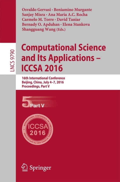 Cover image for book Computational Science and Its Applications – ICCSA 2016