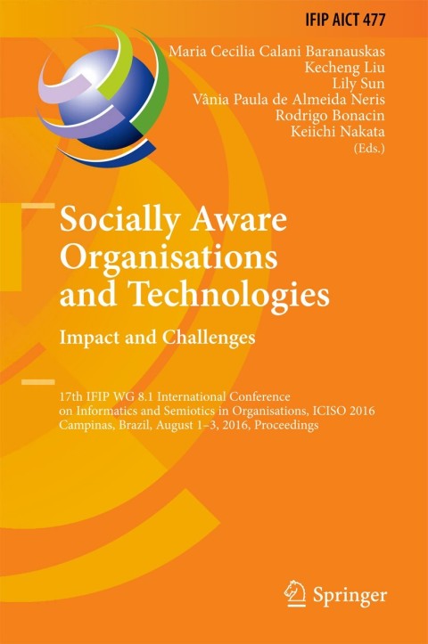 Cover image for book Socially Aware Organisations and Technologies. Impact and Challenges
