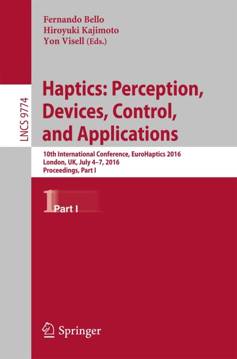 Cover image for book Haptics: Perception, Devices, Control, and Applications