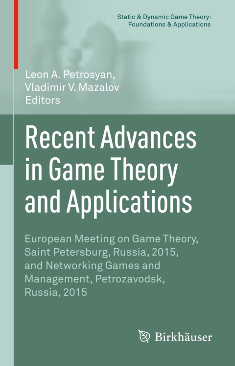 Cover image for book Recent Advances in Game Theory and Applications
