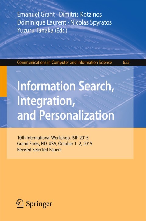 Cover image for book Information Search, Integration, and Personalization