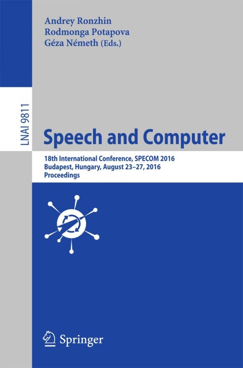 Cover image for book Speech and Computer