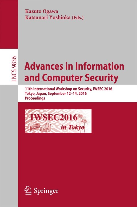 Cover image for book Advances in Information and Computer Security