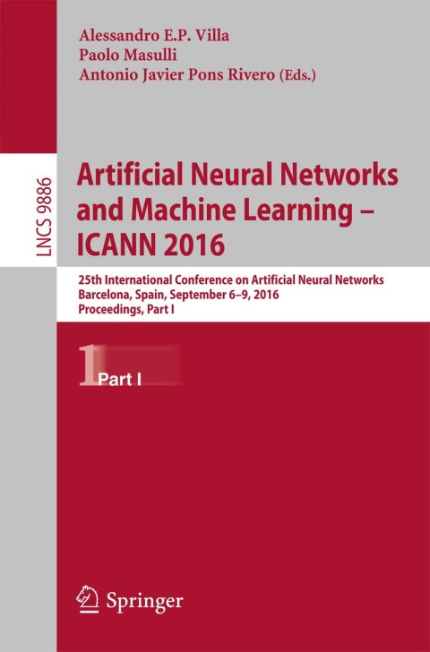 Cover image for book Artificial Neural Networks and Machine Learning – ICANN 2016