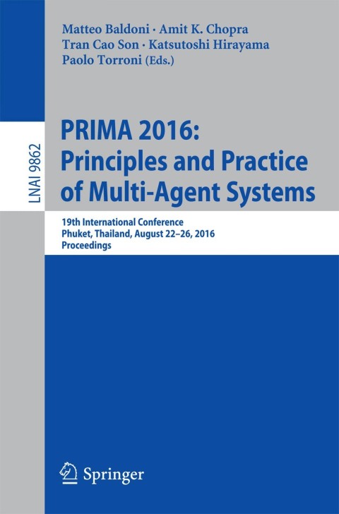 Cover image for book PRIMA 2016: Principles and Practice of Multi-Agent Systems