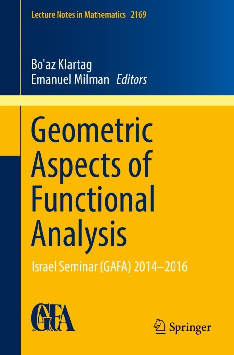 Cover image for book Geometric Aspects of Functional Analysis