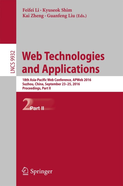 Cover image for book Web Technologies and Applications