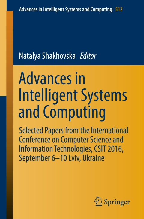 Cover image for book Advances in Intelligent Systems and Computing