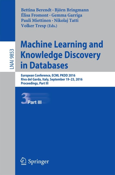 Cover image for book Machine Learning and Knowledge Discovery in Databases