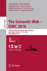 Titelbild: The Semantic Web – ISWC 2016 9783319465227