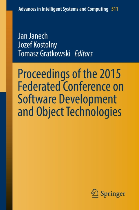 Cover image for book Proceedings of the 2015 Federated Conference on Software Development and Object Technologies