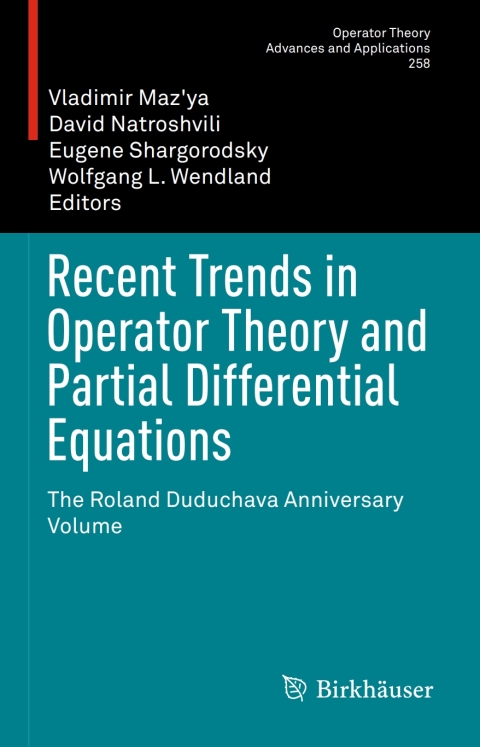 Cover image for book Recent Trends in Operator Theory and Partial Differential Equations