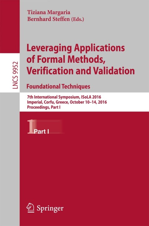 Cover image for book Leveraging Applications of Formal Methods, Verification and Validation: Foundational Techniques