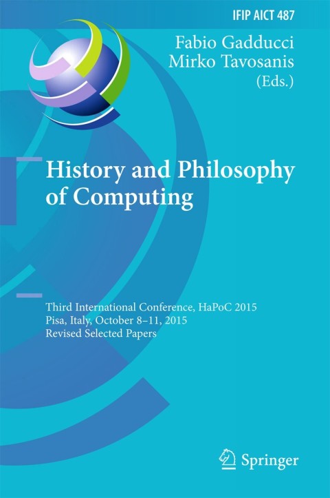 Cover image for book History and Philosophy of Computing