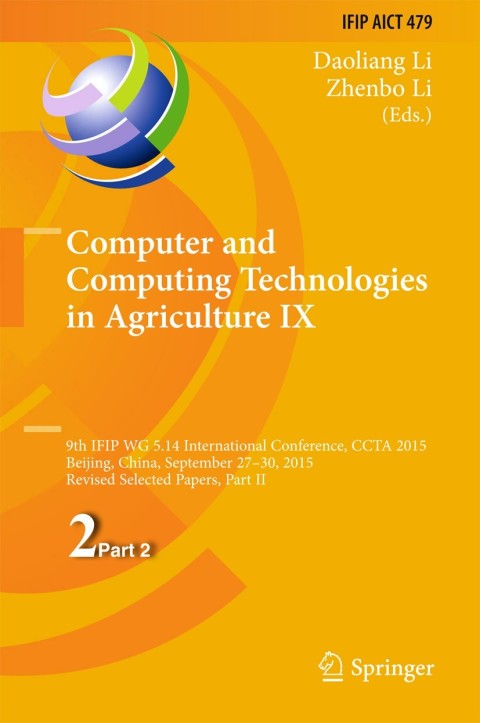 Cover image for book Computer and Computing Technologies in Agriculture IX