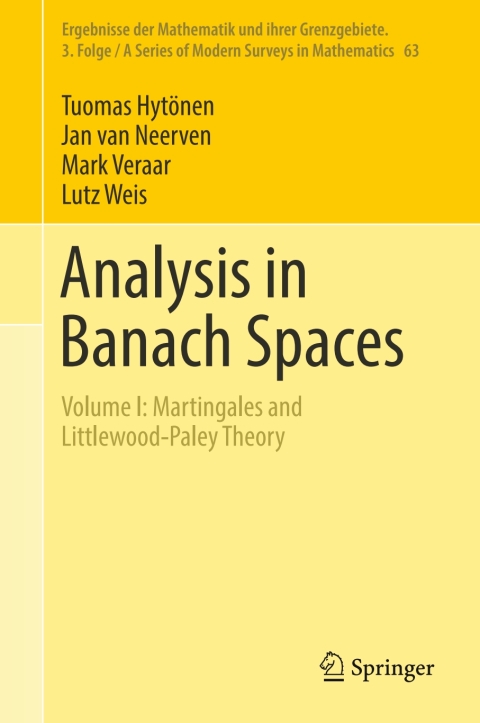 Cover image for book Analysis in Banach Spaces
