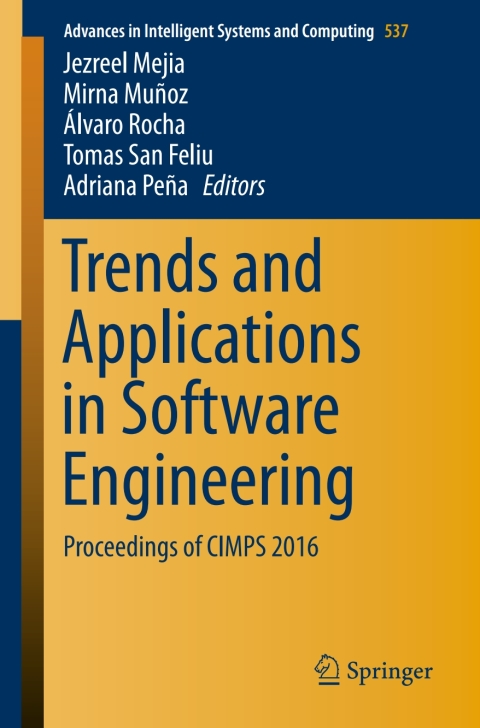 Cover image for book Trends and Applications in Software Engineering