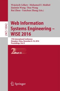 Imagen de portada: Web Information Systems Engineering – WISE 2016 9783319487427