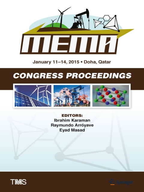 Cover image for book Proceedings of the TMS Middle East - Mediterranean Materials Congress on Energy and Infrastructure Systems (MEMA 2015)
