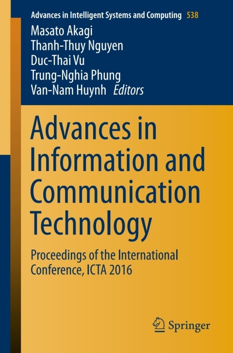 Cover image for book Advances in Information and Communication Technology