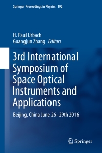 Cover image: 3rd International Symposium of Space Optical Instruments and Applications 9783319491837