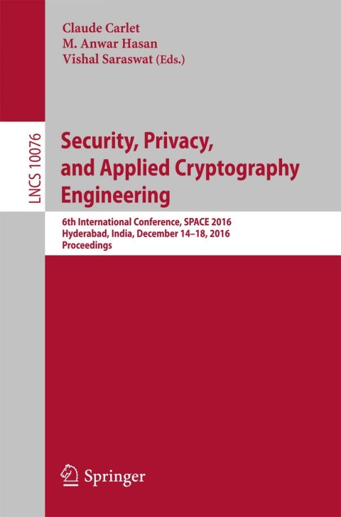 Cover image for book Security, Privacy, and Applied Cryptography Engineering
