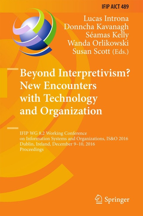 Cover image for book Beyond Interpretivism? New Encounters with Technology and Organization