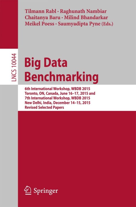 Cover image for book Big Data Benchmarking