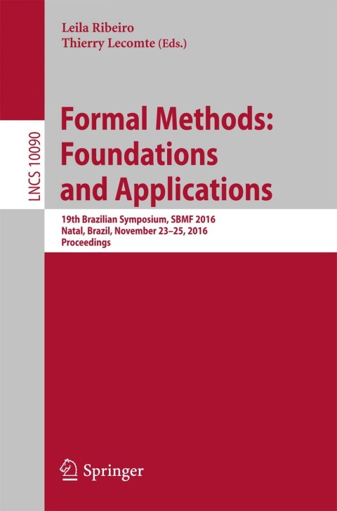Cover image for book Formal Methods: Foundations and Applications