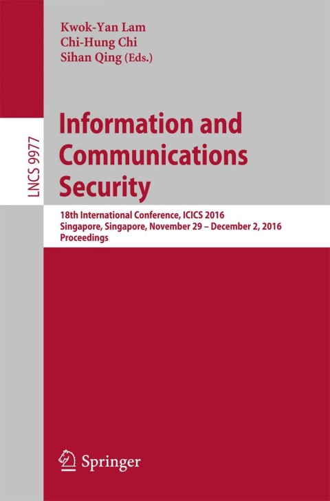 Cover image for book Information and Communications Security