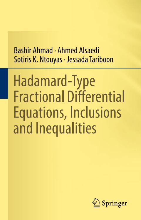 Cover image for book Hadamard-Type Fractional Differential Equations, Inclusions and Inequalities